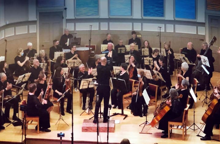 Picture of orchestra group on stage