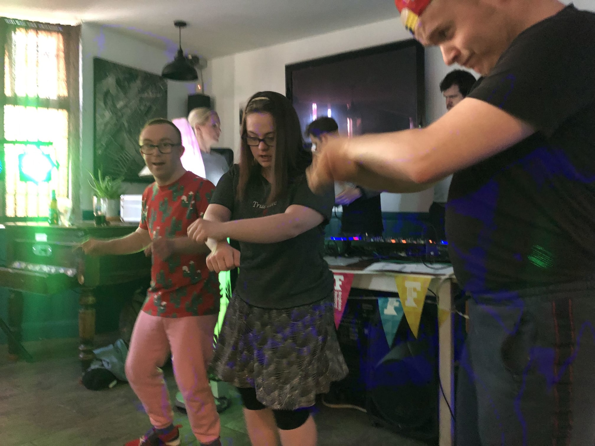 Picture of people dancing indoors