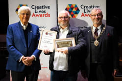 Mark Gibbins at Creative Lives Awards 2021 event